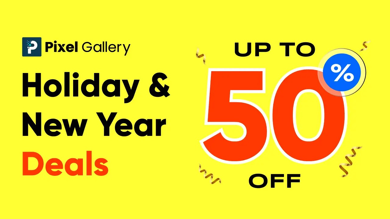 Pixel Gallery christmas banner