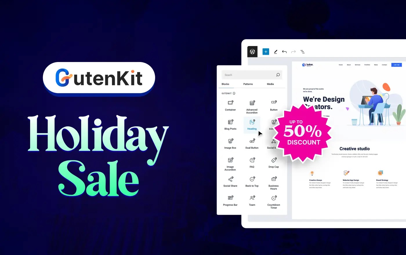 GutenKit christmas banner