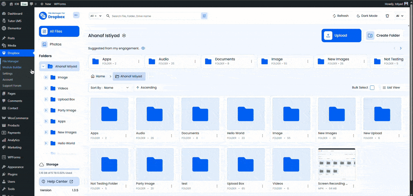 How to Use Dropbox Images and Files in Tutor LMS