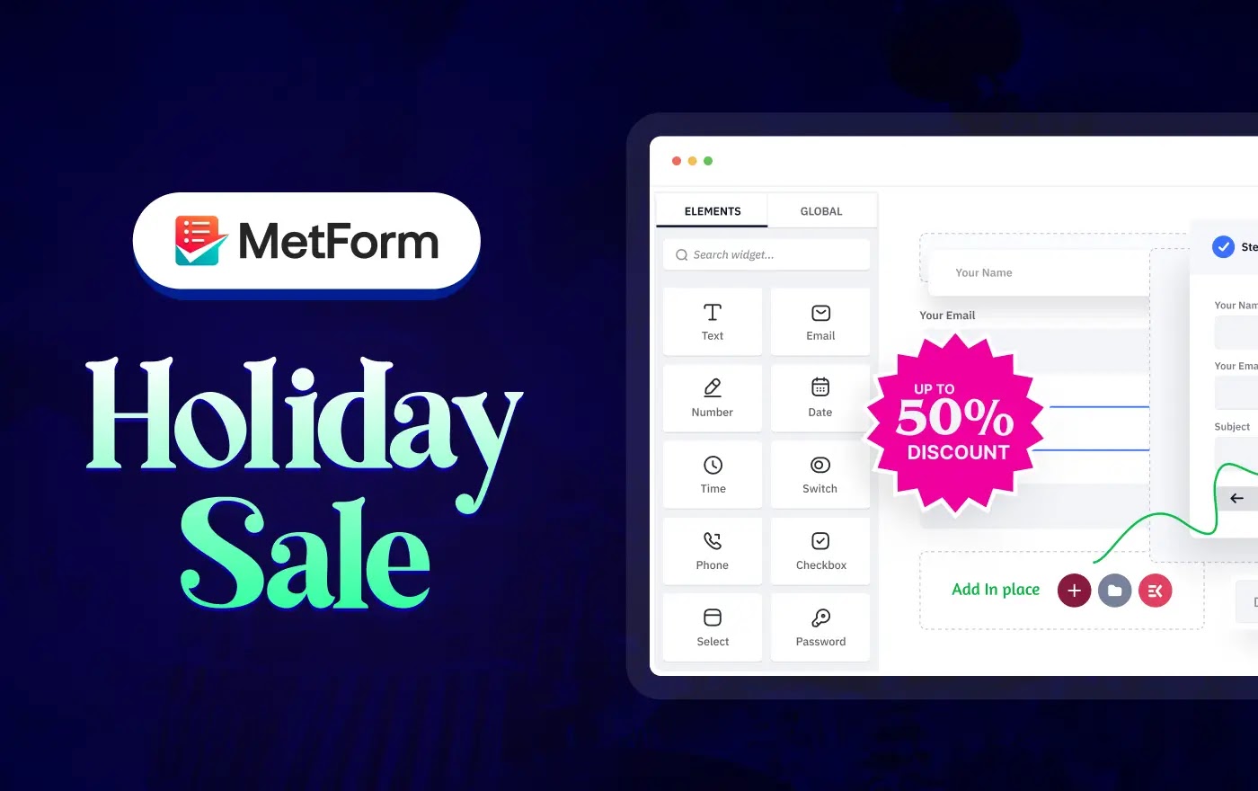 MetForm christmas banner