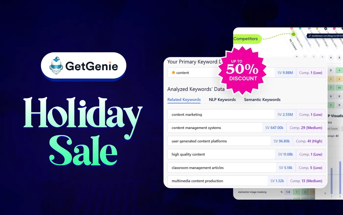 GetGenie christmas banner