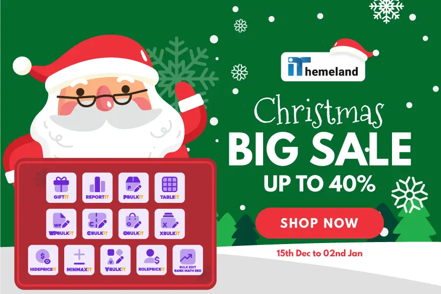 iThemeland Plugins christmas banner