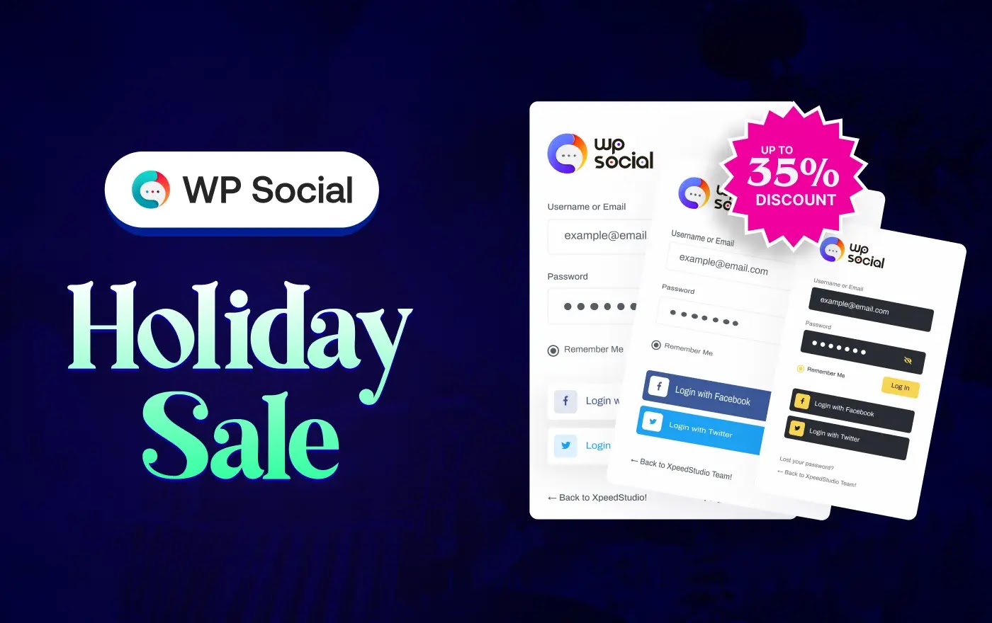 WP Social christmas banner