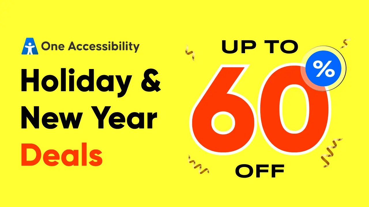 One Accessibility Christmas Banner