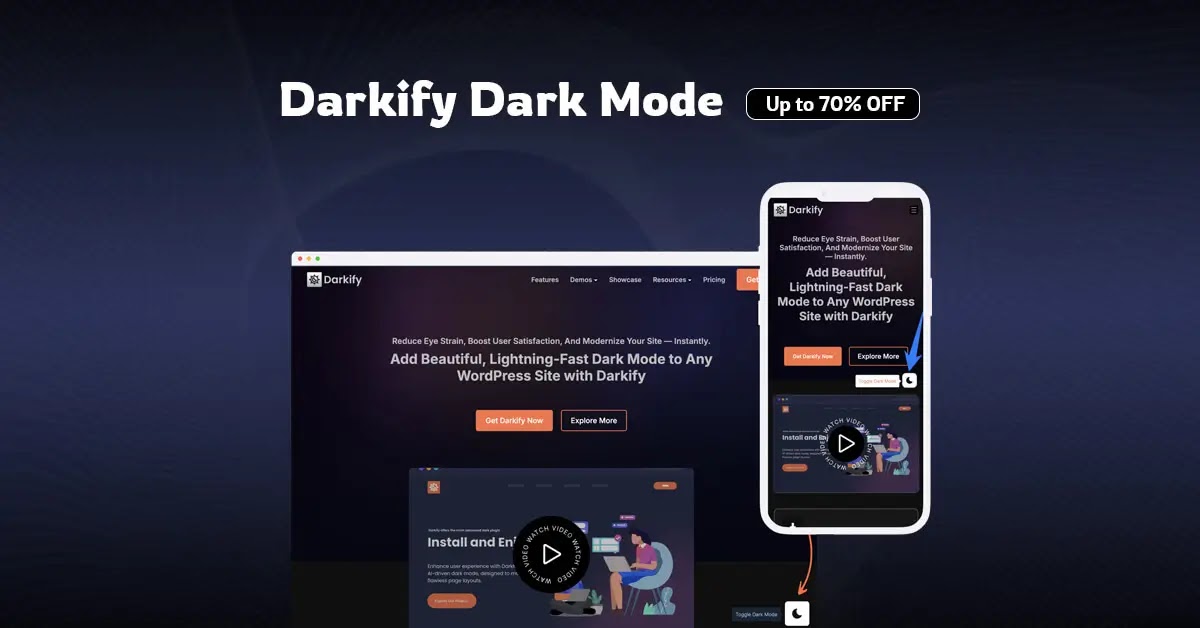 Darkify Dark Mode christmas banner
