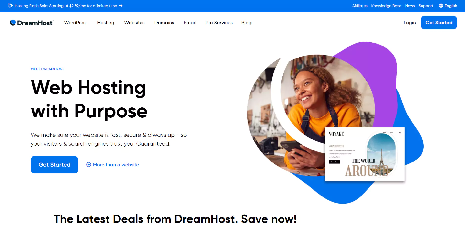 DreamHost Home Page Banner