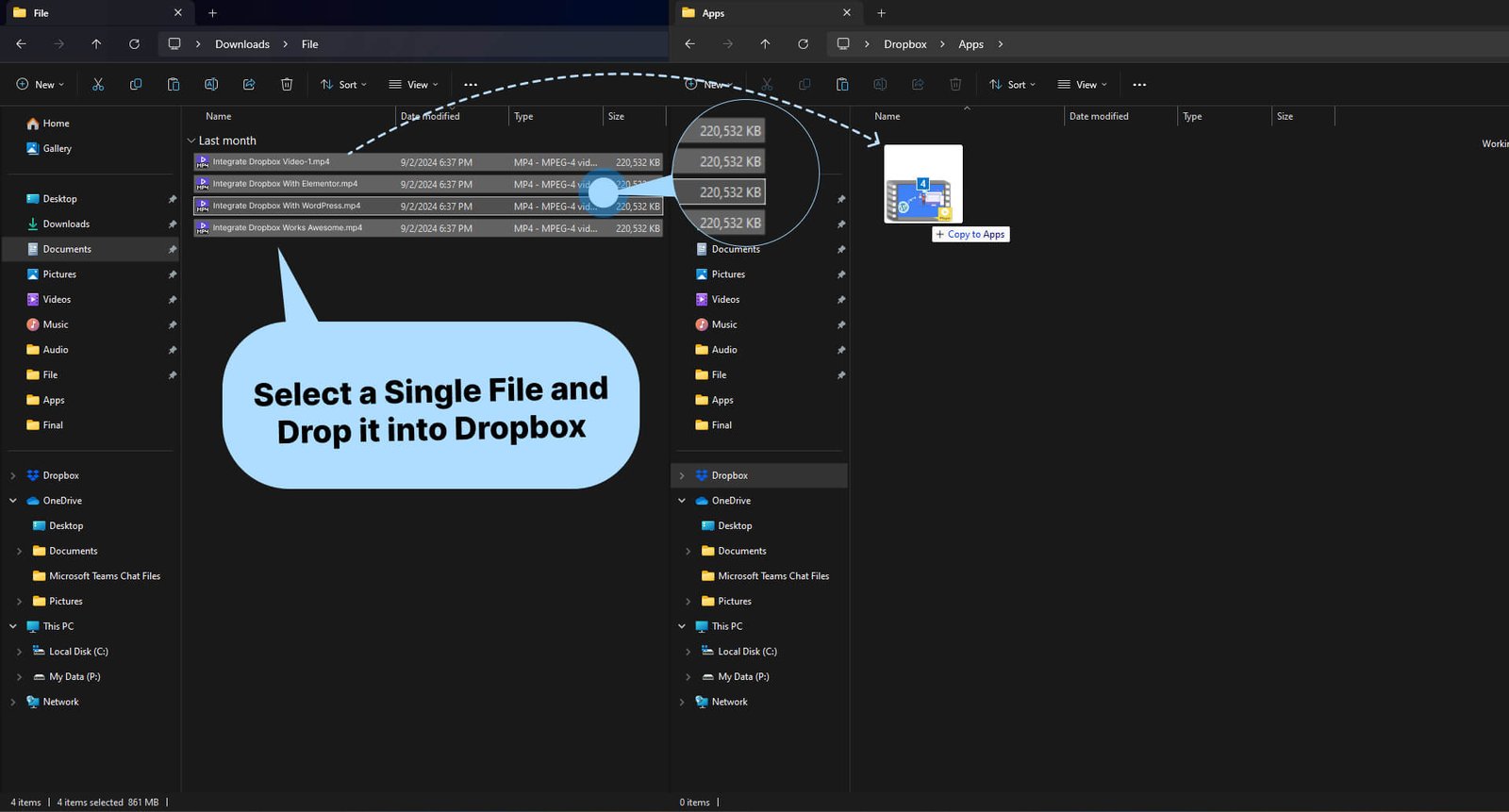Download files individually