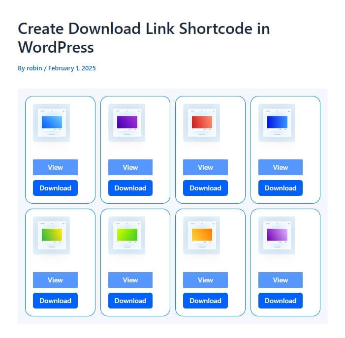 download links result