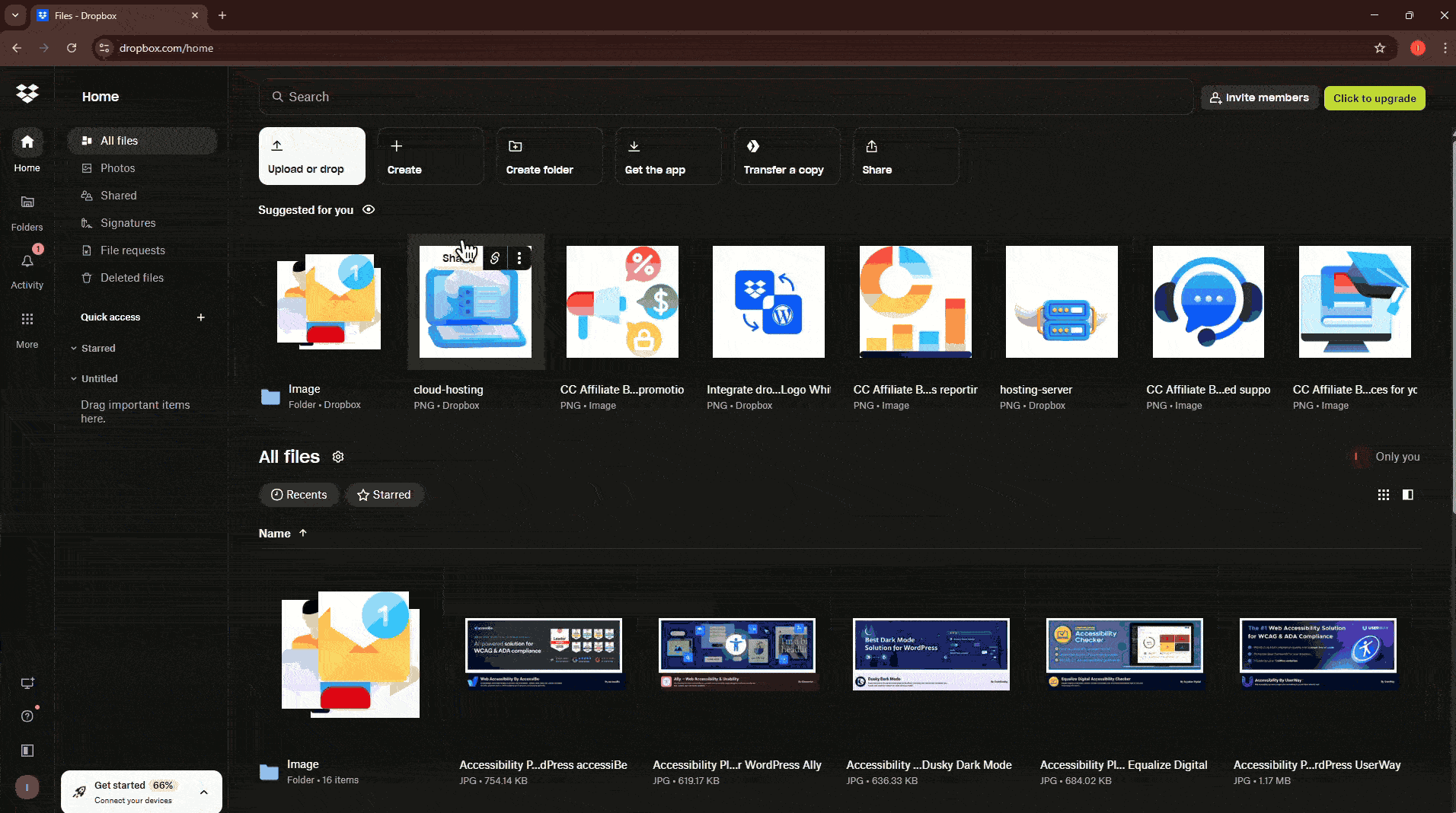 Dropbox File Share system