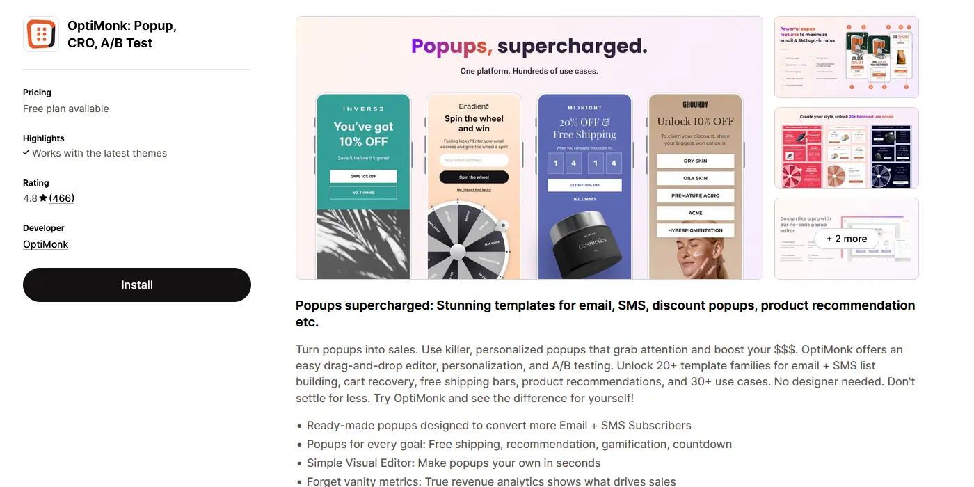 Must Have Shopify App Optimonk