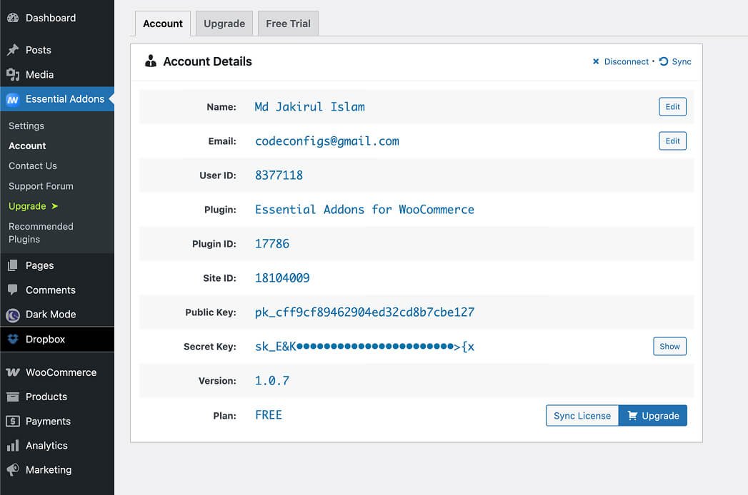 Access Account Information