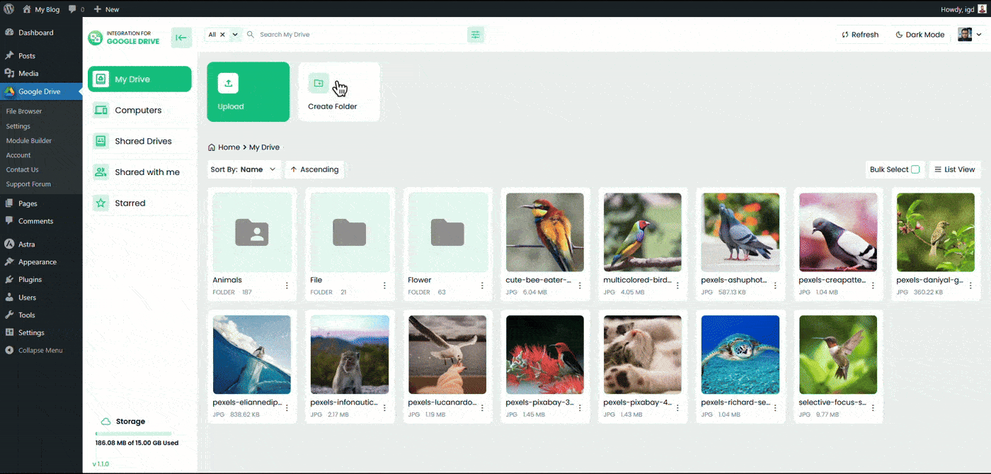 Integration For Google Drive File Sorting Options