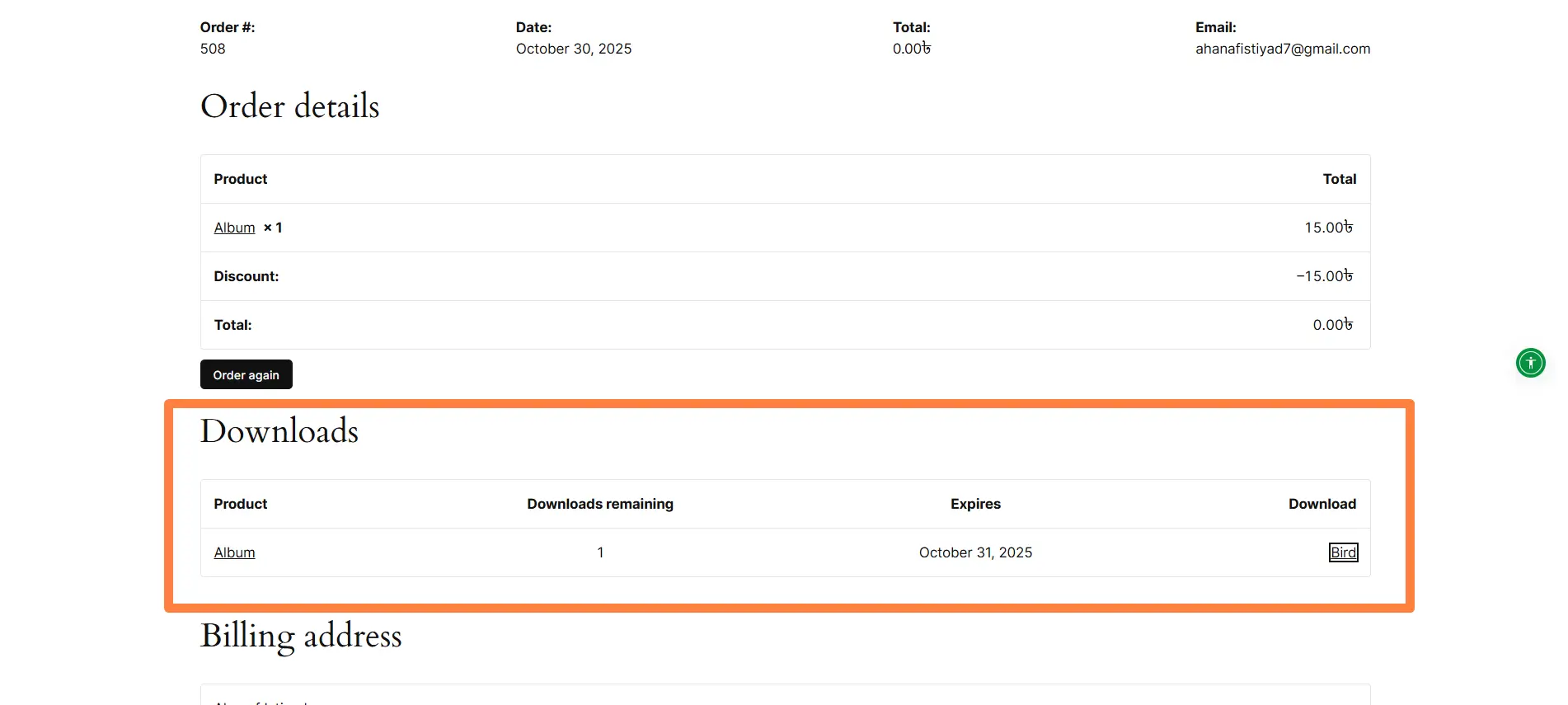 Google Drive File As a Downloadable Product in WooCommerce Output