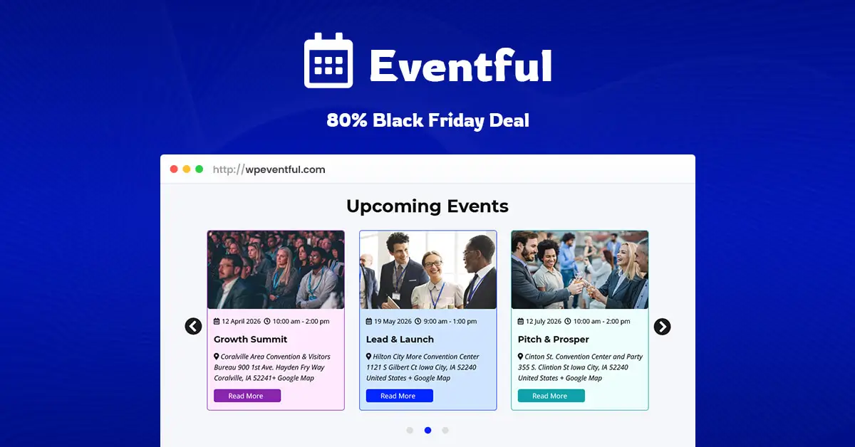 Eventful – Event Showcase Addon for The Events Calendar