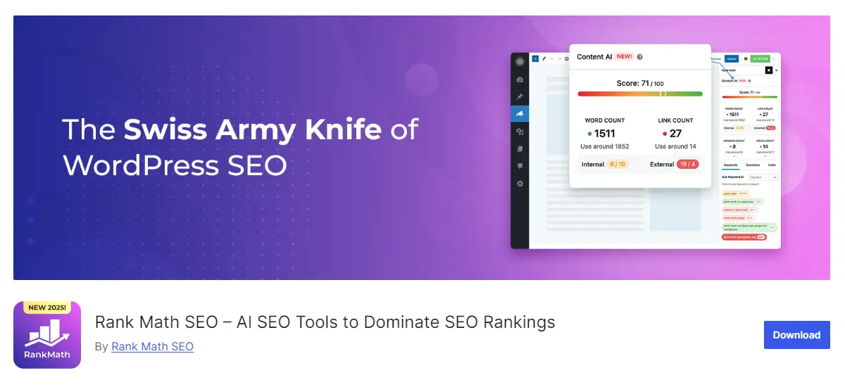 Rank Math WordPress Banner