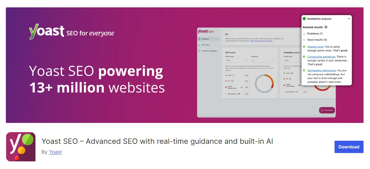 Yoast SEO WordPress Banner