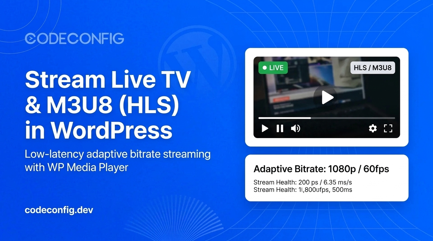Stream live TV WordPress complete guide banner